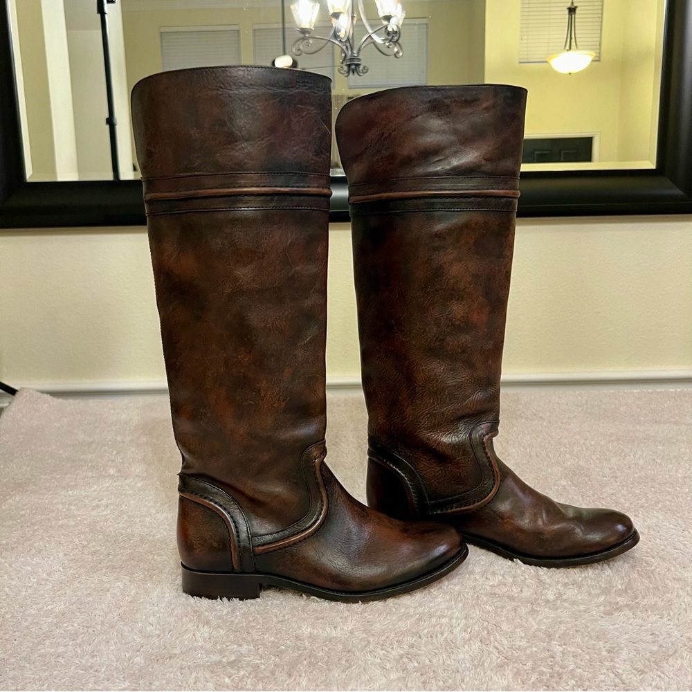Frye Melissa Trapunto Tall Knee High Boots